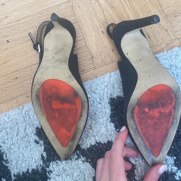 Joe’s jeans black slingback heels - Picture 4 of 6